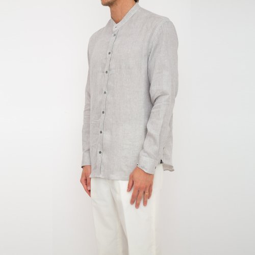 Мужская рубашка с длинным рукавом EMPORIO ARMANI SHIRT GRIGIO