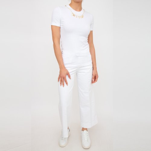 Жіноча футболка VERSACE JEANS COUTURE MAGLIETTA T-SHIRT SERIGRAFICHE BIANCO