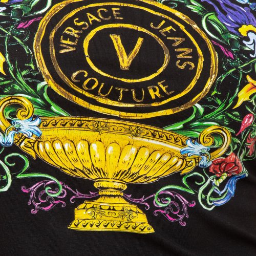 Жіноча футболка VERSACE JEANS COUTURE MAGLIETTA T-SHIRT SERIGRAFICHE NERO