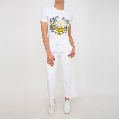 Жіноча футболка VERSACE JEANS COUTURE MAGLIETTA T-SHIRT SERIGRAFICHE BIANCO