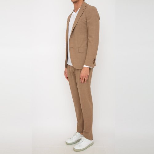 Мужской классический костюм ELEVENTY SINGLE BREASTED SUIT PENCES PANTS CAMMELLO