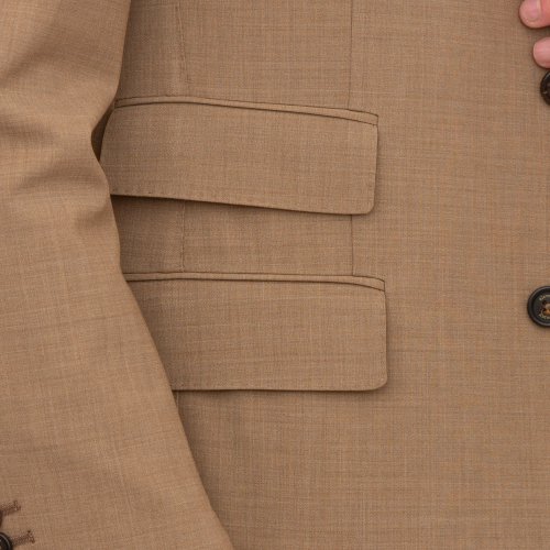 Мужской классический костюм ELEVENTY SINGLE BREASTED SUIT PENCES PANTS CAMMELLO
