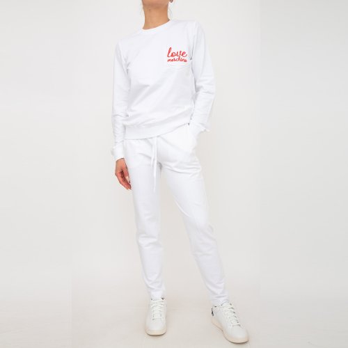 Женский спортивный костюм LOVE MOSCHINO TUTA DA GINNASTICA BIANCO