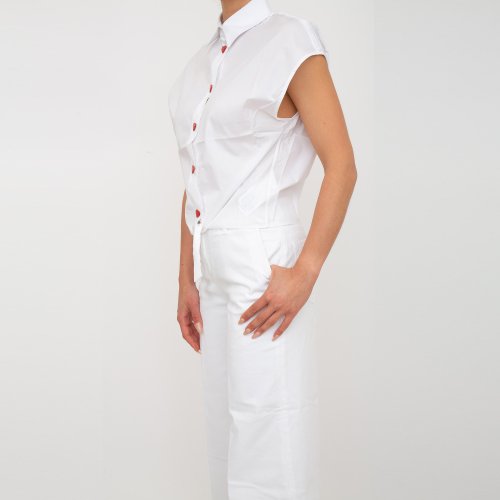 Жіноча сорочка з коротким рукавом LOVE MOSCHINO CAMICIA BIANCO