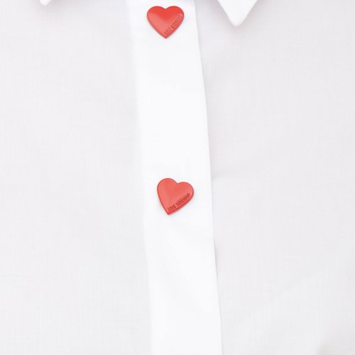 Жіноча сорочка з коротким рукавом LOVE MOSCHINO CAMICIA BIANCO
