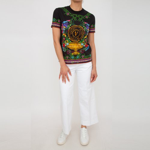 Жіноча футболка VERSACE JEANS COUTURE MAGLIETTA T-SHIRT (GENERICO) NERO