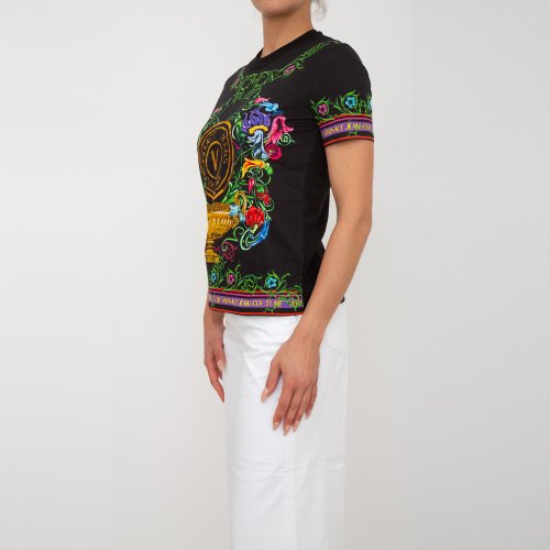 Жіноча футболка VERSACE JEANS COUTURE MAGLIETTA T-SHIRT (GENERICO) NERO