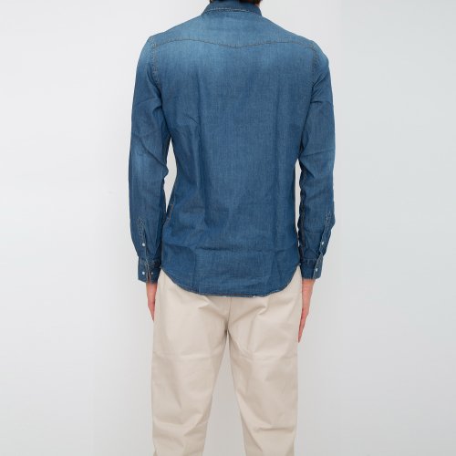 Чоловіча сорочка з довгим рукавом LIU JO CAMICIA BLU DENIM