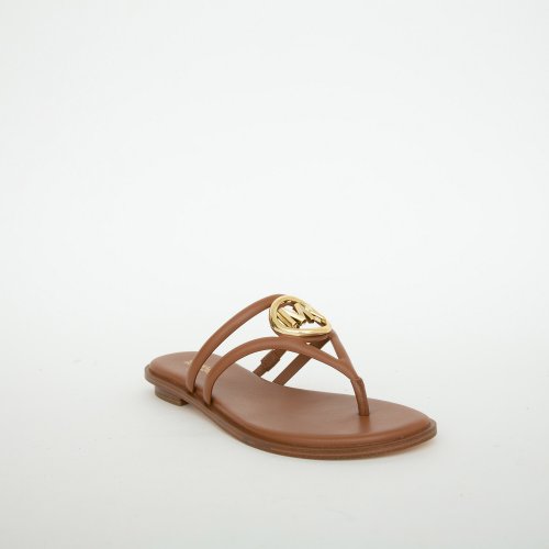 Жіночі шльопанці MICHAEL MICHAEL KORS  SHOE LEATHER RUBBER CUOIO