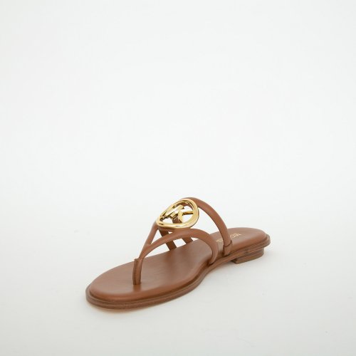 Жіночі шльопанці MICHAEL MICHAEL KORS  SHOE LEATHER RUBBER CUOIO