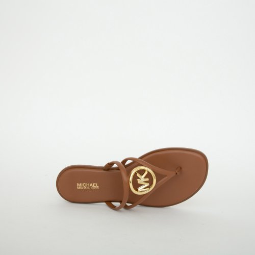 Жіночі шльопанці MICHAEL MICHAEL KORS  SHOE LEATHER RUBBER CUOIO
