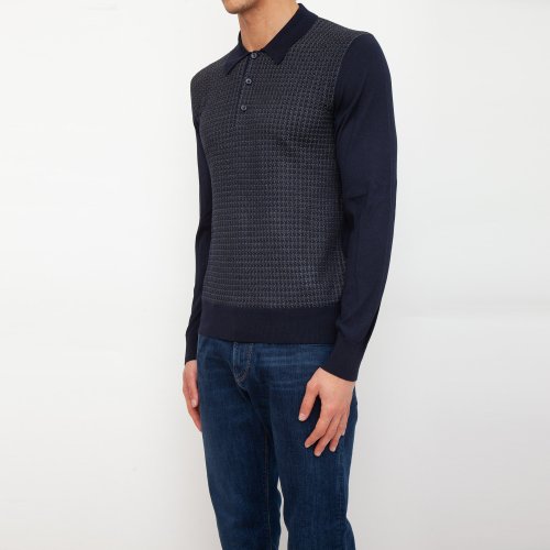 Мужское поло BRIONI POLO BLU