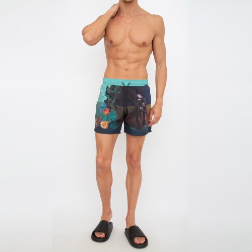 Мужские пляжные шорты ETRO PANTALONCINO MARE VERDE