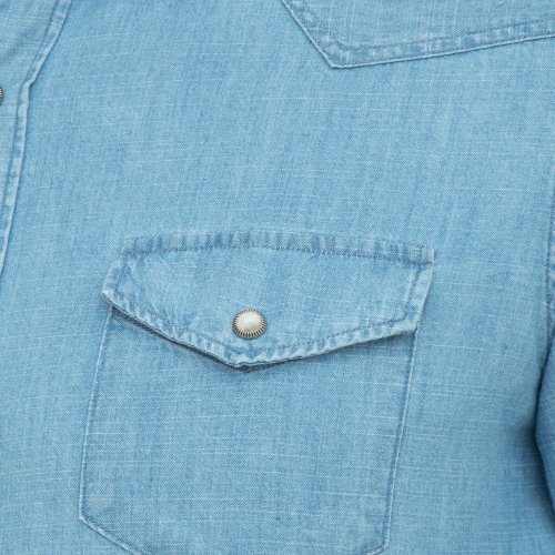 Мужская рубашка с длинным рукавом ELEVENTY LS TEXAS SHIRT BLU DENIM