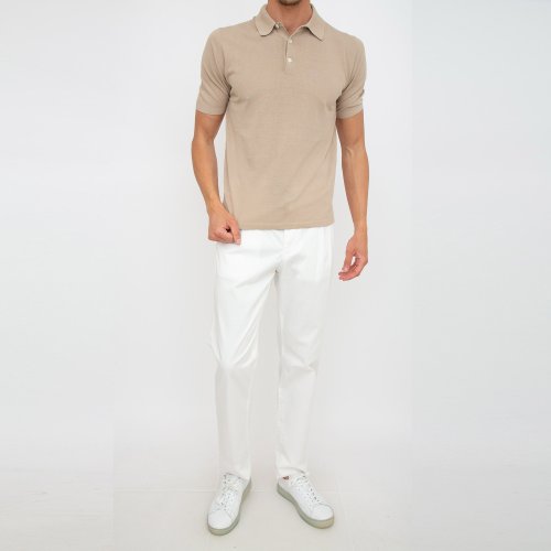 Мужское поло ELEVENTY SHORT SLEEVES POLO BEIGE