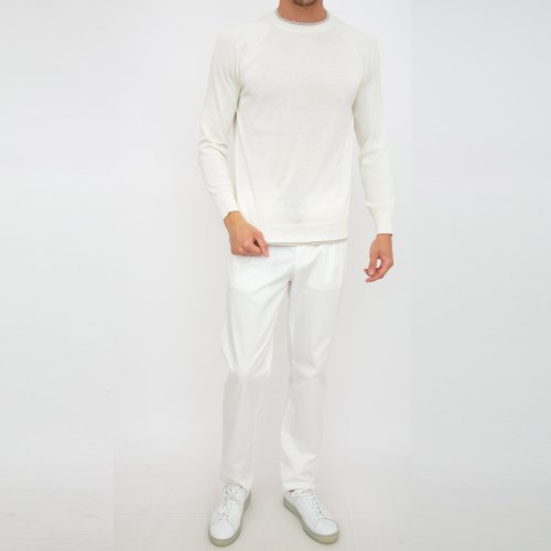 Чоловічий светр ELEVENTY ROUND NECK SWEATER AVORIO