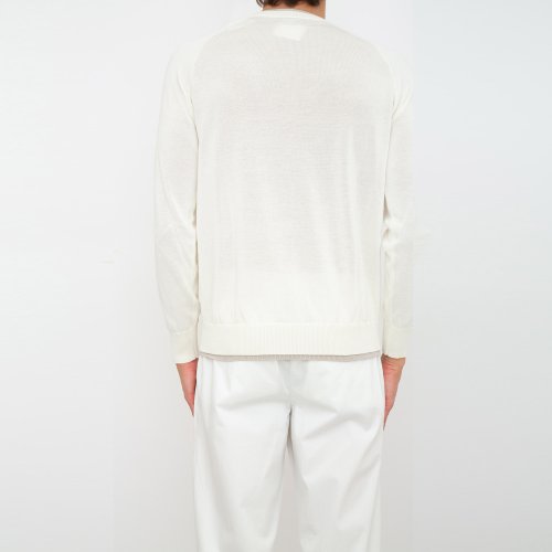 Чоловічий светр ELEVENTY ROUND NECK SWEATER AVORIO