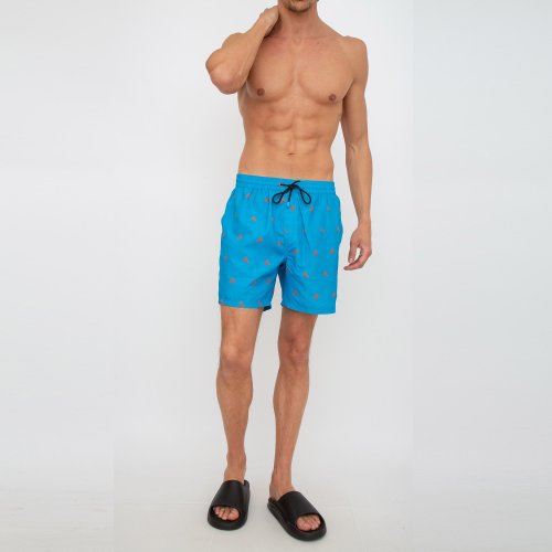 Чоловічі пляжні шорти GUESS JEANS BOTTOM BOTTOM BEACHWR MAN  BOARD SHORT AZZURRO