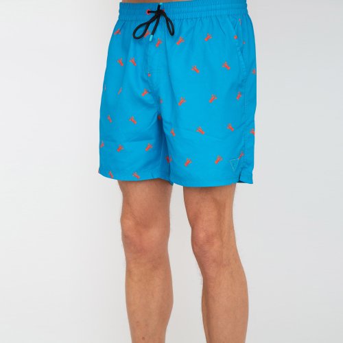 Чоловічі пляжні шорти GUESS JEANS BOTTOM BOTTOM BEACHWR MAN  BOARD SHORT AZZURRO