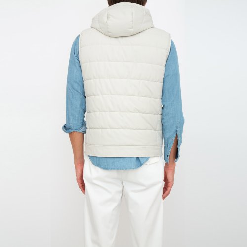 Мужская жилетка ELEVENTY GILET WITH HOODIE AVORIO