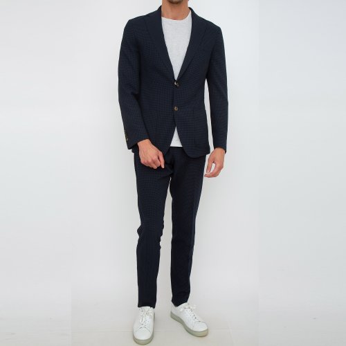 Мужской классический костюм ELEVENTY SINGLE BREASTED SUIT JOGGER PANTS BLU