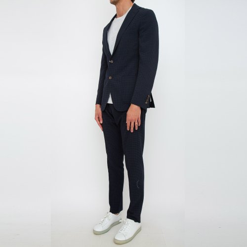 Мужской классический костюм ELEVENTY SINGLE BREASTED SUIT JOGGER PANTS BLU