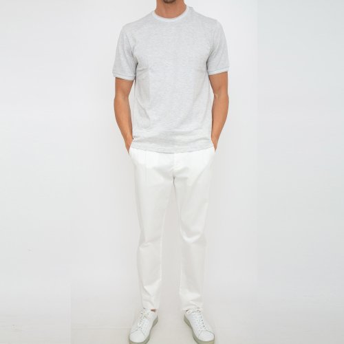 Чоловіча футболка  ELEVENTY ROUND NECK T-SHIRT GRIGIO