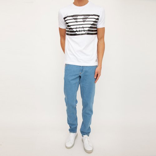 Чоловіча футболка EA7 EMPORIO ARMANI T-SHIRT BIANCO