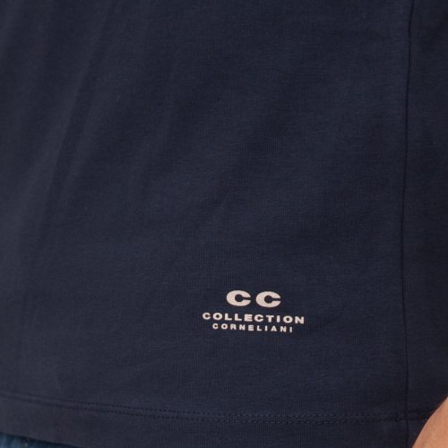 Мужское поло CORNELIANI T-SHIRT BLU