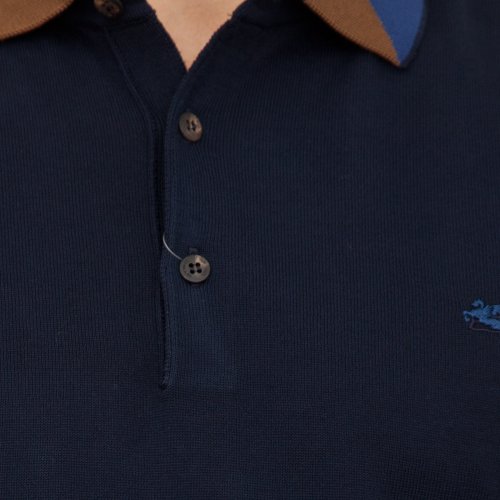 Чоловіче поло ETRO POLO M/C MULTIYARN BLU