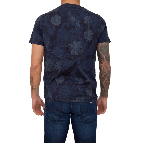 Мужская футболка ETRO T-SHIRT M/C REGULAR BLU