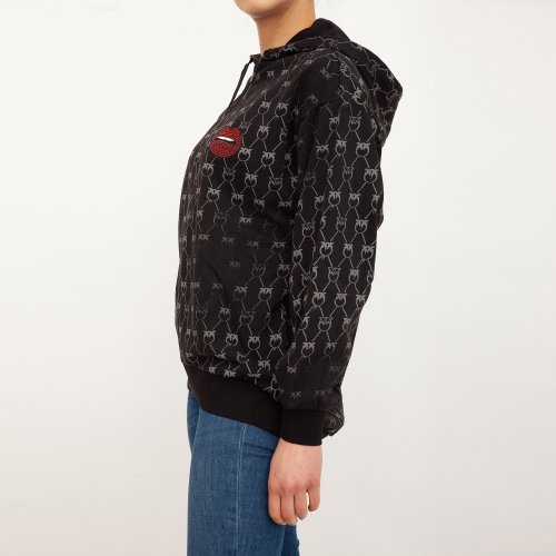 Жіноча толстовка PINKO Maglia tagliata NERO