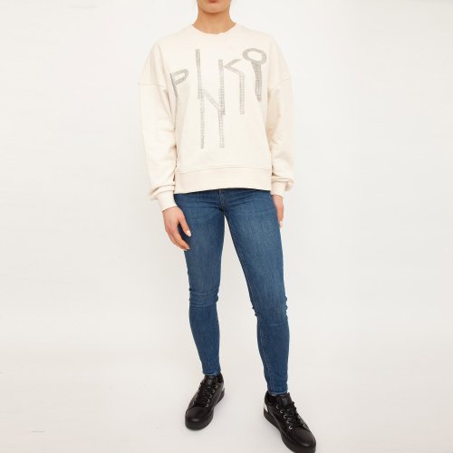 Жіноча толстовка PINKO Maglia tagliata BEIGE