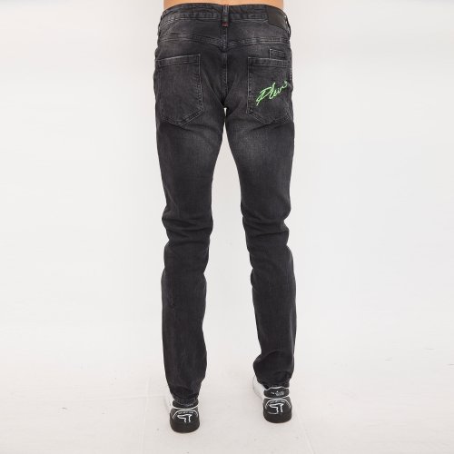 Мужские джинсы PHILIPP PLEIN Super Straight Cut Skull NERO