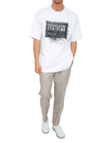 Мужская футболка VERSACE JEANS COUTURE MAGLIETTA T-SHIRT SERIGRAFICHE BIANCO