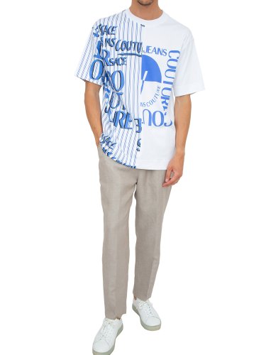 Мужская футболка VERSACE JEANS COUTURE  MAGLIETTA T-SHIRT SERIGRAFICHE BIANCO