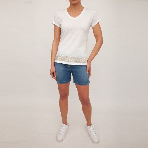 Жіноча футболка LIU JO T-SHIRT BIANCO