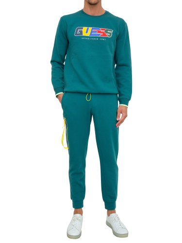 Мужская толстовка GUESS JEANS FELPE MANICA LUNGA VERDE