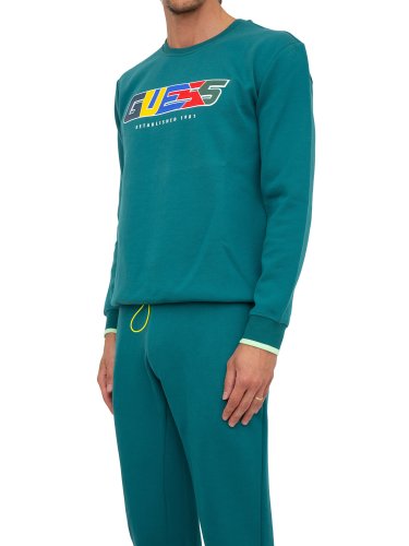 Мужская толстовка GUESS JEANS FELPE MANICA LUNGA VERDE