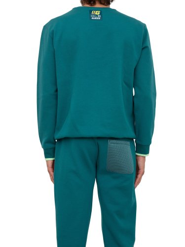 Мужская толстовка GUESS JEANS FELPE MANICA LUNGA VERDE