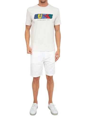Мужские повседневные шорты GUESS JEANS SHORTS/BERMUDA BIANCO