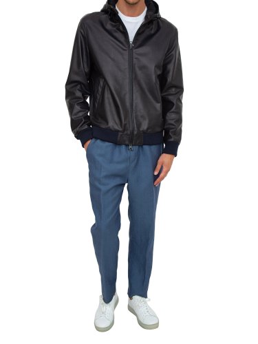 Мужская куртка ETRO PATCH C/CAPPUCCIO BLU