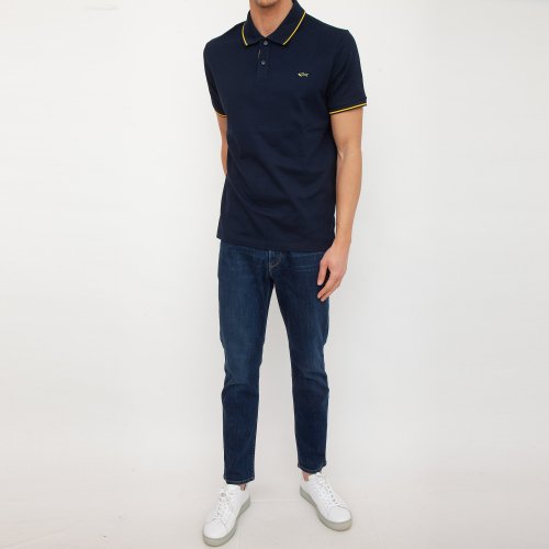 Мужское поло PAUL&SHARK POLO IN COTONE BLU