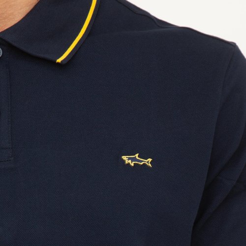 Мужское поло PAUL&SHARK POLO IN COTONE BLU