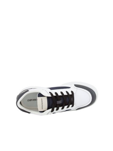 Чоловічі кросівки EMPORIO ARMANI SNK MFA+NYLON SMOOTY BIANCO