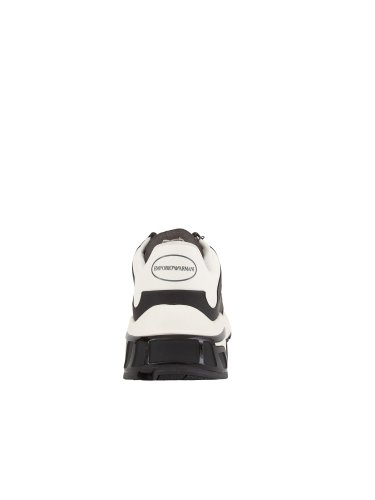 Мужские кроссовки EMPORIO ARMANI SNK RUBBERED PU+NYLO NERO