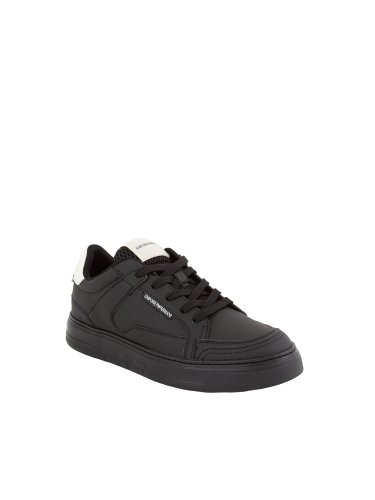 Мужские кроссовки EMPORIO ARMANI SNK TUMBLED CALF LEA NERO