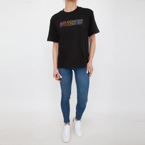 Женская футболка GUESS JEANS  TSHIRT MANICA CORTA NERO