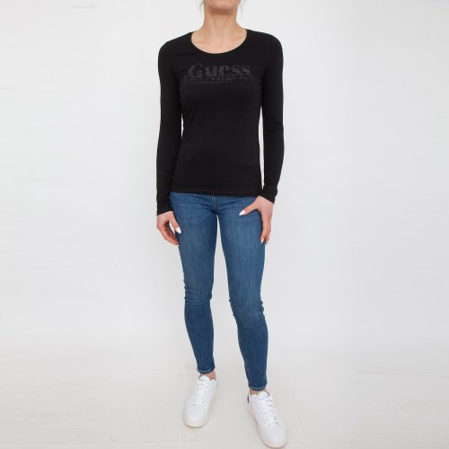 Женская футболка GUESS JEANS Graphic t-shirts NERO