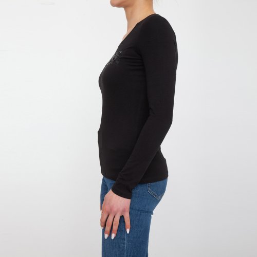 Женская футболка GUESS JEANS Graphic t-shirts NERO